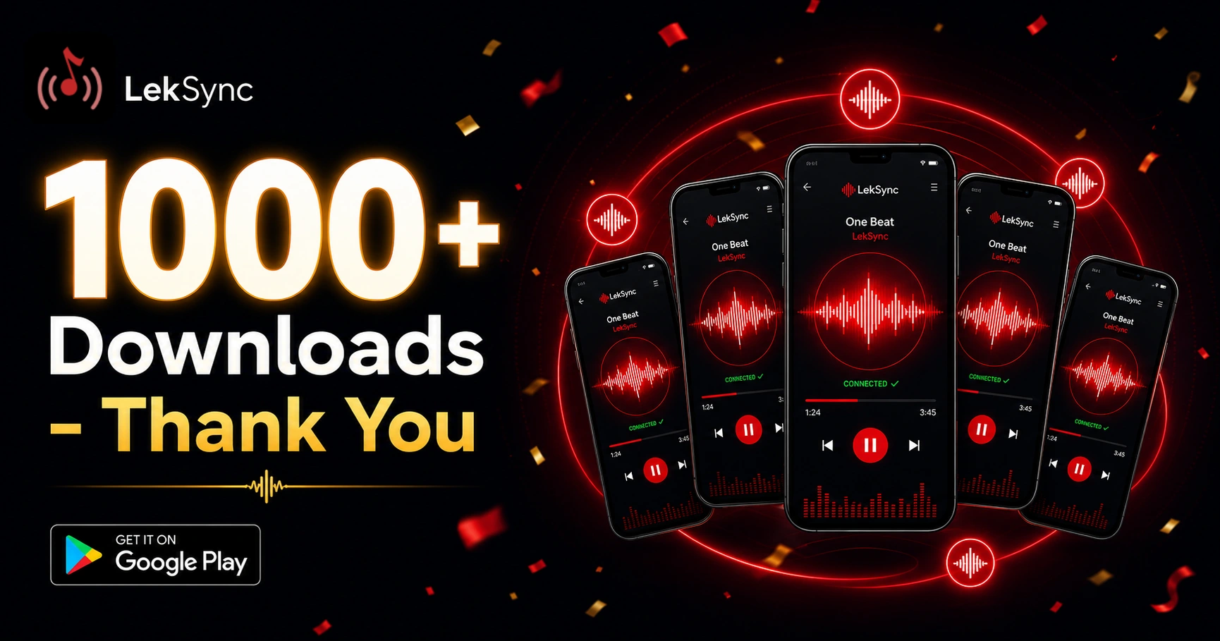 Thank You for 1000+ Downloads on Google Play